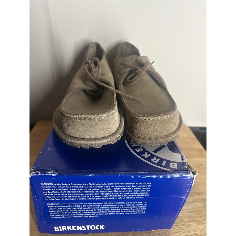 Birkenstock Utti Lace Suede Leather Casual Shoes Grey Taupe Mens 43 US 10 - Picture 4 of 6